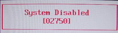 dell system disabled master password
